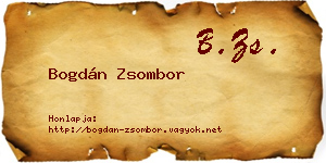 Bogdán Zsombor névjegykártya